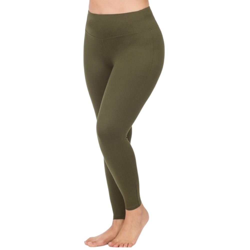 NWOT-Zenana Plus Size Dark Olive
Leggings 1X, 2X, 3X